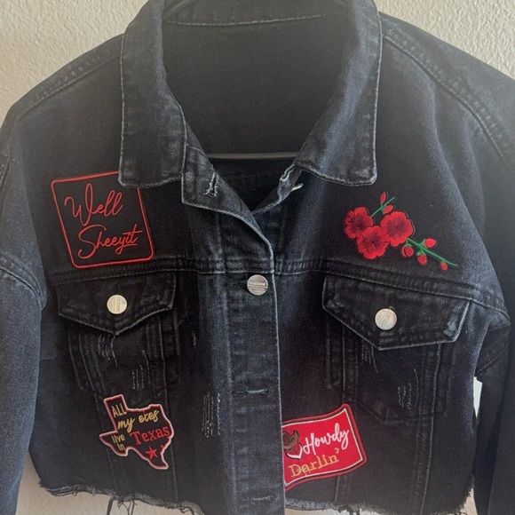 Custom distressed cowgirl jacket